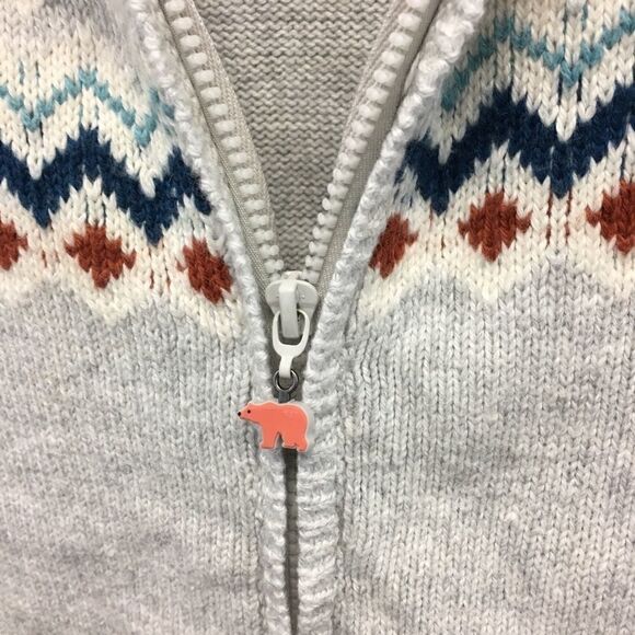 Sergeant Major | Wool Blend Fair Isle Zip Sweater - Picture 4 of 7